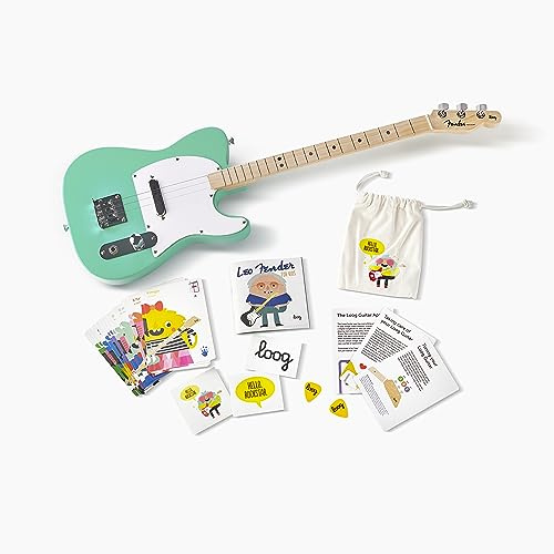 Loog Fender x Telecaster 3-Saiter Kindergitarre Türkis