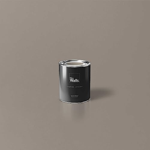 New Walls Peinture murale Premium Marron, Taupe Liquid Luxury Peinture émulsion d'intérieur - 1 L