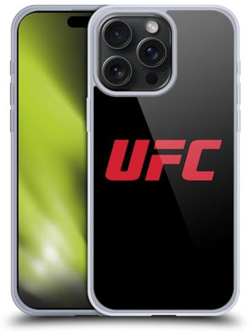 Head Case Designs Offizielle UFC Schwarz Rot Logo Gelhülle [Militärischer Schutzgrad] Kompatibel Mit Apple iPhone 15 Pro Max Und Kompatibel Mit MagSafe