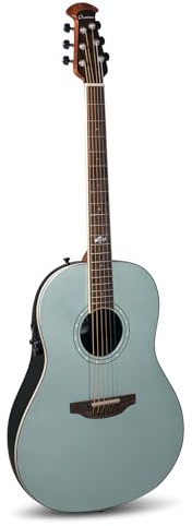 Ovation E-Akustikgitarre Pro Series Ultra 1516 Mid Non-Cutaway - Massive A-Grade Fichtendecke - Mid-Depth Lyrachord Body - mit Soft Case - UV-Lack, Metallic Effekt - Yukon Spray - 1516YS-G