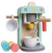 Owl & Fox Wooden Coffee Machine Age 3+, Pretend & Imaginative Play for Boys & Girls, Complete with Coffee Pods, Handle, Frother, Cups, FSC Certified, Dimensions 11, x 13 x 20 cm (H)