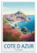 PuPLuM Cote D Azur Antibes Vintage-Reiseposter, Urlaubsposter, 20 x 30 cm, Leinwand-Kunst-Poster für Wohnzimmer, Dekoration, Gemälde für Heimdekoration
