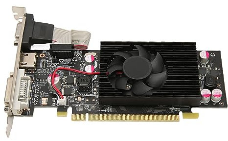 1 GB DDR2 64-Bit-Desktop-Grafikkarte mit Lüfter, 589 MHz GPU, PCI Express 2.0-Steckplatz, Gaming-Grafikkarte für Computergehäuse (GT210 1 GB DDR2 64 Bit)