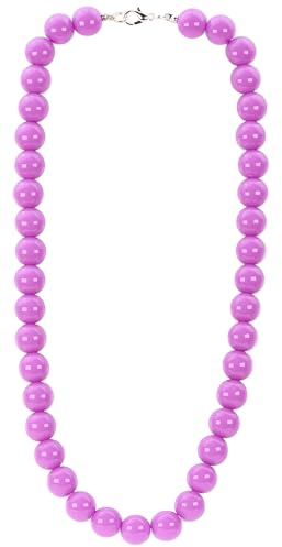 bluebubble BUBBLEGUM BEAD Solid Acrylic Charm Necklace on Gift Card - 27 Colours Available - 3 Sizes to Choose From