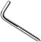 L Hook Screws 50mm x 5.0mm (Pack of: 5) Heavy Duty Square Cup Hooks for Hanging, Metal Screw in Wall Hangers Outdoor Mounting