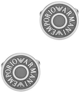 Emporio Armani Manschettenknöpfe für Herren aus Edelstahl und IP-Gun-Plating, EGS3095040