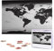 Schwarz-Weiß-Weltkarten-Puzzle, 1000 Teile, personalisiertes Puzzle mit Aufbewahrungstasche, Foto-Puzzle für Fotos, anspruchsvolles Bilderpuzzle für Familie, Heimdekoration, Puzzle (74,9 x 50 cm)
