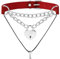 Manfnee Heart Choker Neckalce for Women Leather Chain Choker Punk Collar Necklace Emo Gothic Jewelry
