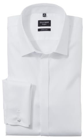 OLYMP No. Six super Slim Gala Hemd Langarm Twill weiß