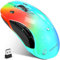 memzuoix 2.4G LED Wireless Mouse, Rechargeable Ergonomic Mouse with Detachable Cover, 1200 DPI Portable Optical Computer Mouse with USB Receiver for Laptop, PC, Desktop and MacBook, 5 Buttons
