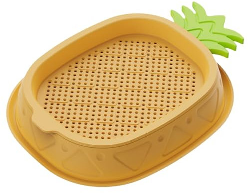 Katzengras-Tablett, Haushaltskatzengraskasten – Ananas-Design, Sämling- und Keimschalen, Weizengras- , Erde, Kinderzimmer-Katzenpflanze für Hauskatzen