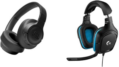 JBL Tune 760 NC – Bluetooth Over-Ear Kopfhörer in Schwarz mit aktivem Noise-Cancelling & Logitech G432 kabelgebundenes Gaming-Headset