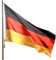 Smart-Planet Bandera de Alemania de 150 x 90 cm para mástil con ojales de latón, bandera de Alemania, resistente a la intemperie, resistente a la intemperie de poliéster