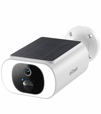 ieGeek 2K Überwachungskamera Aussen Akku, 2.4Ghz überwachungskamera Aussen Solar mit Built-In Solarpanel,Farbnachtsicht, PIR-Bewegungserkennung, Alexa, 2-Wege-Audio