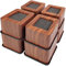aspeike 3 Inch Square Furniture Risers 7.5 cm Heavy Duty Bed Lifts that Can Support Up to 4,400lbs /2,000kg - Made from Durable Plastic with a Dark Wooden Finish Fit for Couches, Sofa, Bed 8 Pack