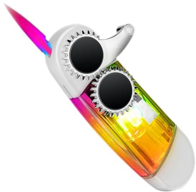Briquet à gaz Portable, Flamme Rose, Briquet Coupe-Vent extérieur avec Taille de Flamme réglable, allumage au Butane en métal, Flamme à Jet, adapté aux Cadeaux for Hommes, à l'intérieur et à l