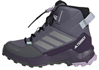 adidas Unisex Kinder Terrex AX4R Mid Climawarm+ Hiking Shoes Kids, preloved Violet/Matte Silver/semi Flash Aqua, 33 1/2 EU