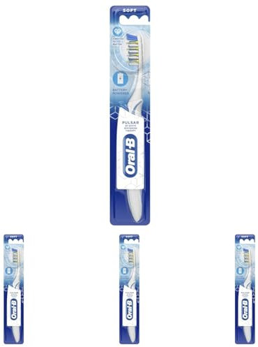 Oral-B 3D White Pulsar Manual Toothbrush, Extra Soft, Teeth Whitening (Pack of 4)