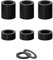 Ronoza 60 Stück Fitschenringe Zimmertüren,Unterlegscheiben Türscharnier,Kunststoff Türscharnier Zimmertüren 10×15mm (Dicke 1,2 mm, 30 PCS + Dicke 0,5 mm, 30 PCS) Montageringe Ohne Abriebspuren Schwarz