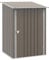 Outsunny Casetta Porta Attrezzi 0.92 m² con Tetto Inclinato e Porta, Capanno per Attrezzi in Acciaio Zincato, 100x103x160 cm, Marrone