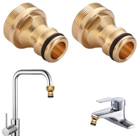 HAFRILY 2 Stück Adapter Wasserhahn Gartenschlauch,Schlauchadapter 22-24mm Schlauchanschluss Wasserhahn Adapter Wasserhahn für Garten Schnellkupplung Gartenschlauch Anschluss