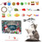 Weihnachts -Countdown -Kalender, Weihnachtsab Adventskalender 2024, 24 Tage Weihnachten Countdown -Kalender mit verschiedenen Katzenspielzeugen, Interactive Cat Advent Calender Toy für Katzenliebhabe