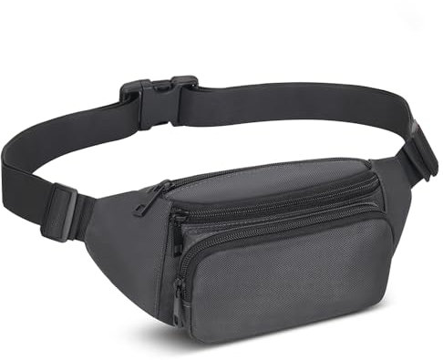 Bauchtasche Hüfttasche Herren Damen Klein Gürteltasche Sport Bum Hip Bag Männer Frauen Waist Fanny Pack für Reise Wandern Hundetraining Outdoor (Grau)