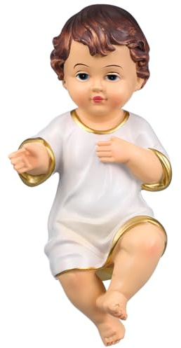 Housoutil Jesuskind Figur 6 cm Mini-Statue Aus Harz Religiöse Heilige Babyfigur Für Wohnaccessoires Und Kirchendekoration