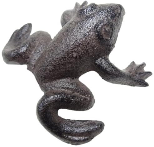 Gusseisen Frosch 9 x 7 x 3 cm Vintage-Stil Garten Figur Deko GTT K29