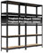 ALL Premium Schwerlastregal 2er Set 150x75x30 cm Schwarz - 1250kg Traglast – Regal 30cm tief & schwerlastregal 30 cm tief, Regal 150cm hoch & schwerlastregal 150 hoch ideal für Keller & Garage