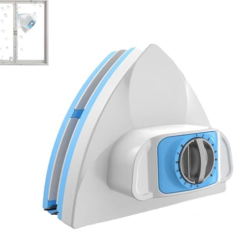 Home Double Side Magnetic Window Cleaner,8 Levels Adjustable Magnetic Window Cleaning Kit,Both Side Glass Surface Cleaning Brush Wiper Tools,Anti Drop Window Cleaning Tools for Window Thickness 5-25mm