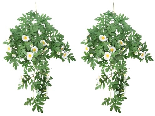 KINHARD Plante Suspendue Artificielle, 2 Pièces de Plante Tombante Artificielle, Imitation Végétaux Artificiels, Décoration Murale, pour Bureau, Bureau, Chambre