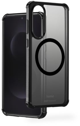 Hama Magnetische Handyhülle Extreme Protect für Samsung Galaxy S25 Edge (Bumper D3O-lizenziert, Qi2 kompatibel, mit Magnet, stoßfest, sturzsicher und bruchsicher, Case für induktives Laden) schwarz