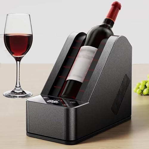 WeinküHler Elektrisch, Schnelle AbküHlung,Design WeinküHler FüR 750ml Eine Flasche, Temperaturbereich Von 0-20°C, FüR Flaschen Bis 9.6 Cm ø, Sensor-Touch Bedienung, EdelstahlgehäUse