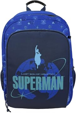 CYPBRANDS - Superman, Rucksack, Schulrucksack, Freizeitrucksack, blaue Farbe, offizielles Produkt