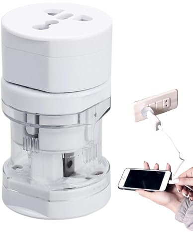 Adaptador de Enchufe | Adaptador Protector contra Sobretensiones Portátil - Accesorios de Viaje, Enchufe de Conversión con Protección contra Sobretensiones para Pequeños