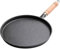 HiyyFloy Cast Iron Crepe Pan, Cast Iron Tawa Dosa Tortilla Pan, Flat Skillet for Roti Dosa Comale