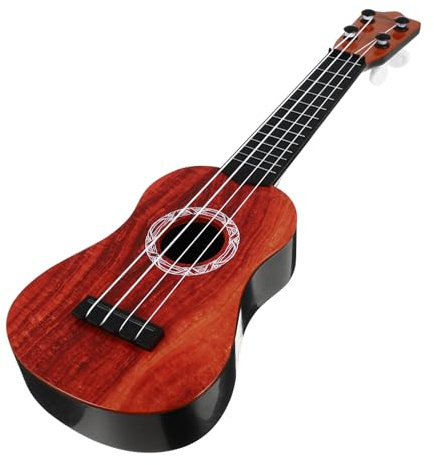 HONMEET Ukulele Kunststoff Musikinstrument Anfänger mit Ersatzsaiten und Lernheft Robustes Kindersicheres Musikspielzeug für Mädchen und Jungen