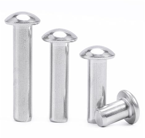 Vollnieten, 304 Edelstahl Rundkopf Weide Nagel Niet Silber sortiert(3MM-M8)