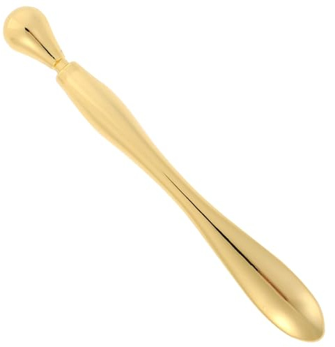 ORFOFE Roségold Metall Augencreme Massagegerät für Frauen Hautpflegestab aus Zinklegierung Glatte Oberfläche Handliches Gesichts Massagewerkzeug für Augencreme und Lotion