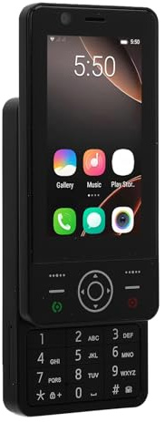 ciciglow 4G Slider Phone, WiFi Bluetooth Touchscreen Unlocked Mobile Phone, Portable Smartphone with Dual SIM Card Slot and 2000mAh Battery for Seniors (Black)
