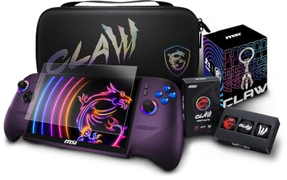 MSI Claw 8 EX AI+ CG3EM Launch Pack Gaming Handheld, Intel® Arc™ G3 Extreme Processor, 32GB LPDDR5X RAM, 1TB SSD, 8 FHD+ 120Hz Touchscreen, Windows 11 Home, Wi-Fi 7, Void Purple