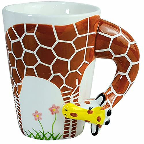 luckyse Tasse à café 3D en porcelaine Motif animal amusant 382,7 g