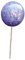 Jürgen Bocker Garten-Ambiente blau Gartenstecker Rosenkugel 10 cm Edelstahl mit Marmorlackierung Stab 80 cm, BS 100 020