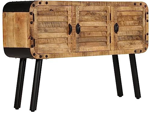 vidaXL Sideboard Mangoholz Massiv 120x30x76cm Kommode Anrichte Beistellschrank