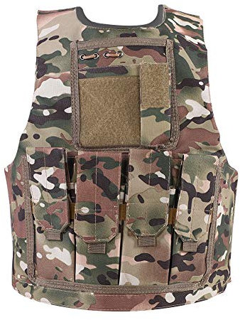 Alomejor Kinder Art Kids Security Guard Weste für Kinder Training Military Army Weste(CP)