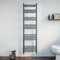 DuraTherm® 1600 x 450mm Flat Straight Heated Towel Rail Radiator Modern Central Heating Bathroom Warmer Wall Mounted Ladder Rad, Anthracite Grey