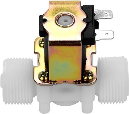 Elettrovalvola a solenoide - BiuZi DC 12V DN20 G3 / 4 Valvola di ingresso acqua elettrovalvola normalmente chiusa in plastica