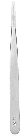 Straight or Curved Eyelash Extension Tweezers, 2 Types ESD Antistatic Professional Stainless Steel Tweezers, Precision Tweezers Makeup Tool(#1)