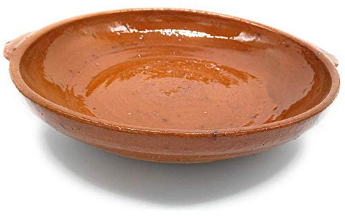 Paellera de barro refractario especial para arroces 35 x 6 cm.